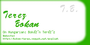 terez bokan business card